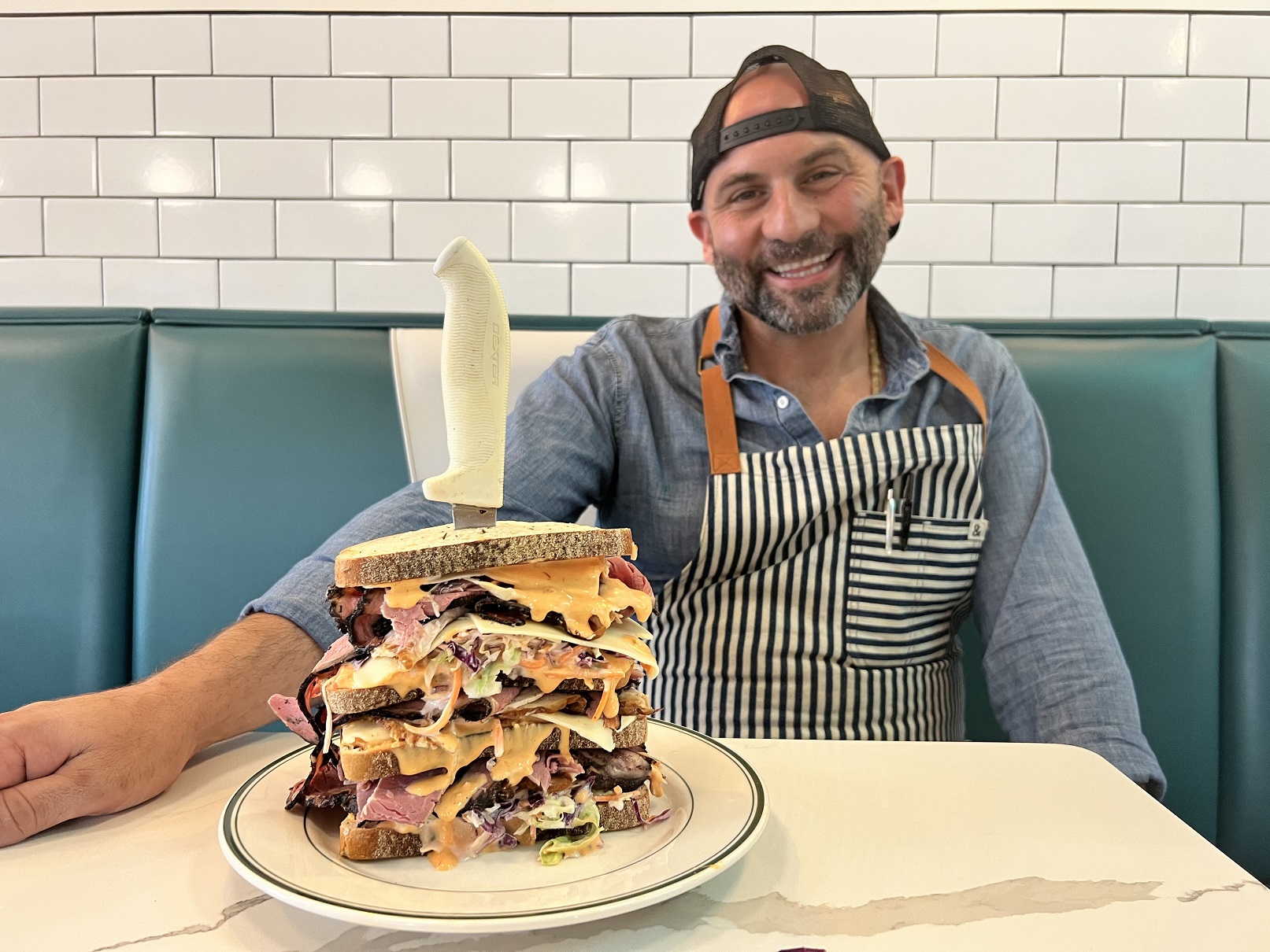 Bucks County Delicatessen’s Oversized Meshuggenah Sandwich 